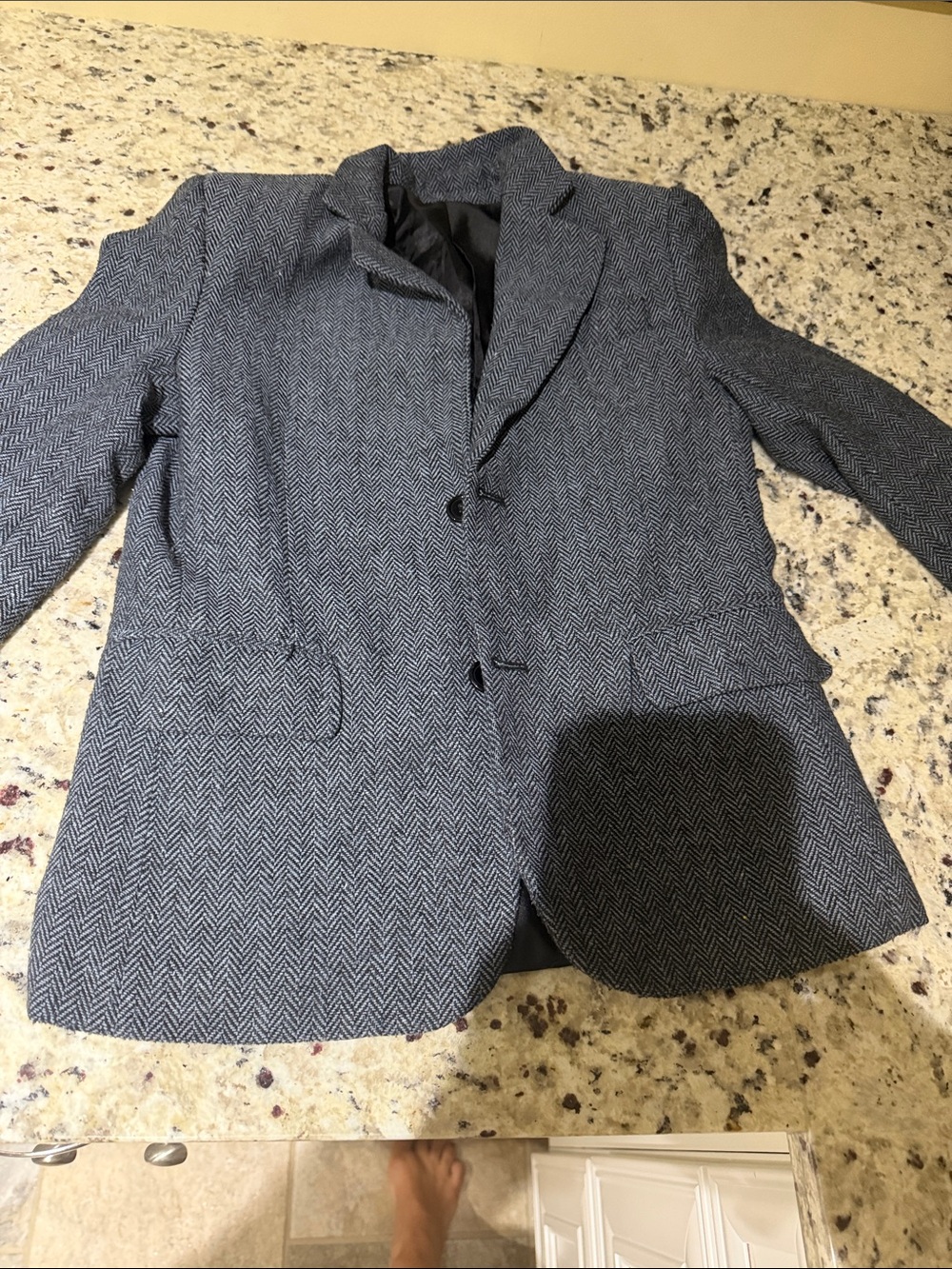Kids Herringbone Gray Blazer - Classic Tailored Jacket